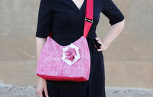 Load image into Gallery viewer, Josephene Signature Handbags in Soft Red Linen