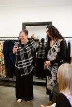 Load image into Gallery viewer, CAPE in Black & White Plaid