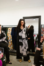 Load image into Gallery viewer, ALEXIS Crossover with Side Splits in Black Allure with Winter Scape