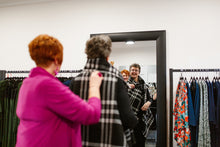 Load image into Gallery viewer, CAPE in Black & White Plaid