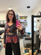 Load image into Gallery viewer, ALEXANDRA Wrap Top in Abstract Knit