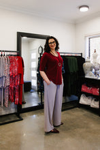 Load image into Gallery viewer, LUCIA Shaped Top in Wine Allure