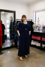 Load image into Gallery viewer, AQUILA Wide Leg Pant in Navy Allure