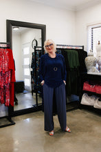 Load image into Gallery viewer, LUCIA Shaped Top in Navy Allure