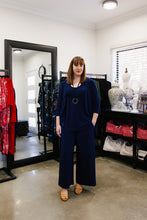 Load image into Gallery viewer, LUCIA Shaped Top in Navy Blue Allure