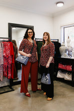 Load image into Gallery viewer, LUCIA Shaped Top in Alice of Hearts Crepe Jersey