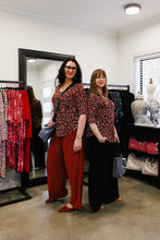 Load image into Gallery viewer, LUCIA Shaped Top in Alice of Hearts Crepe Jersey