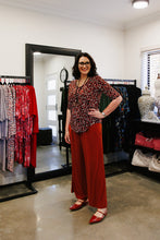 Load image into Gallery viewer, LUCIA Shaped Top in Alice of Hearts Crepe Jersey