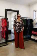 Load image into Gallery viewer, LUCIA Shaped Top in Wine Leopard Allure