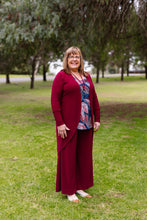 Load image into Gallery viewer, AMARIS Longline Jacket in Wine Allure