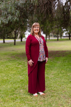 Load image into Gallery viewer, AQUILA Wide Leg Pant in Wine Allure