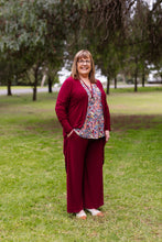 Load image into Gallery viewer, AMARIS Longline Jacket in Wine Allure