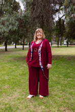 Load image into Gallery viewer, AMARIS Longline Jacket in Wine Allure