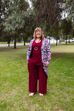 Load image into Gallery viewer, AMARIS Longline Jacket in Navy Autumn Leaves