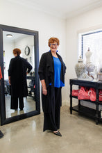 Load image into Gallery viewer, AURELIA Dramatic Cascading Jacket in Black Allure