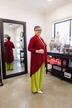 Load image into Gallery viewer, AQUILA Wide Leg Pant in Chartreuse Allure