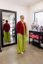 Load image into Gallery viewer, AQUILA Wide Leg Pant in Chartreuse Allure