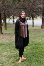 Load image into Gallery viewer, JANESSA Reversible Neck Cowl in Grey Wool Boucle with Black