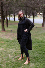 Load image into Gallery viewer, JANESSA Reversible Neck Cowl in Grey Wool Boucle with Black