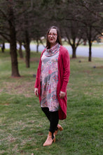 Load image into Gallery viewer, JANESSA Reversible Neck Cowl in Cheerful Print with Deep Blush