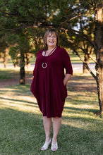 Load image into Gallery viewer, AVIVA Dress in Wine Allure