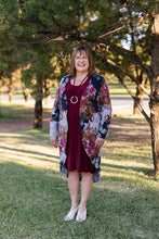 Load image into Gallery viewer, AVIVA Dress in Wine Allure