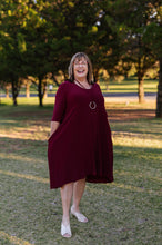 Load image into Gallery viewer, ANASTASIA Dress in Wine Allure