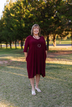 Load image into Gallery viewer, ANASTASIA Dress in Wine Allure