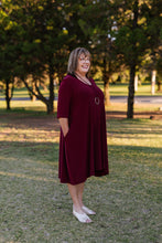 Load image into Gallery viewer, ANASTASIA Dress in Wine Allure