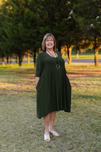 Load image into Gallery viewer, ANASTASIA Dress in Olive Allure