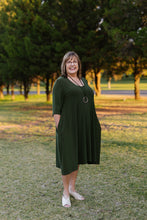 Load image into Gallery viewer, ANASTASIA Dress in Olive Allure