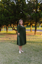 Load image into Gallery viewer, ANASTASIA Dress in Olive Allure