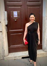 Load image into Gallery viewer, APHRODITE Grecian Dress in Black Diamond