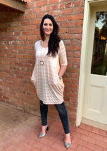 Load image into Gallery viewer, AVIVA Dress in Apricot Stripe