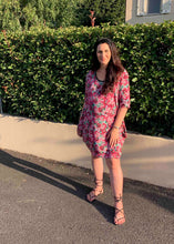 Load image into Gallery viewer, AVIVA Dress in Blurred Roses Silk