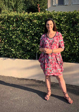 Load image into Gallery viewer, AVIVA Dress in Blurred Roses Silk