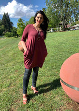 Load image into Gallery viewer, AVIVA Dress in Wine Cotton - one XS left!