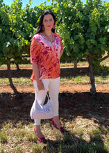 Load image into Gallery viewer, LULU Swing Top in Violet Paisley - only M left!