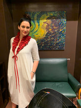 Load image into Gallery viewer, Dramatic Ruffle in Red Linen
