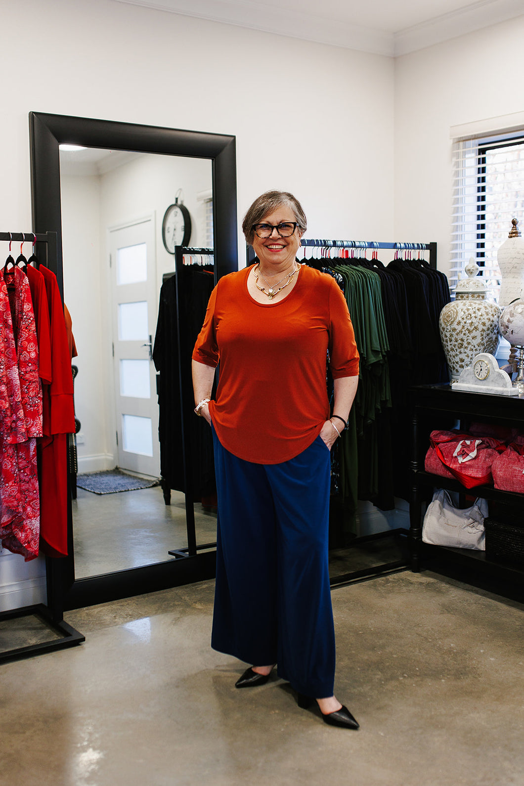 LUCIA Shaped Top in Rust Allure