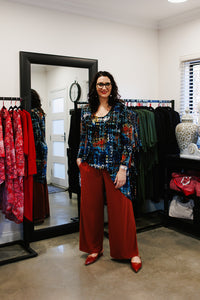 AQUILA Wide Leg Pant in Rust Allure