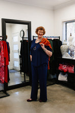 Load image into Gallery viewer, LUCIA Shaped Top in Navy Blue Allure
