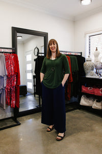 LUCIA Shaped Top in Olive Allure