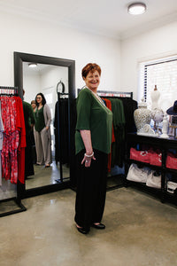 LUCIA Shaped Top in Olive Allure