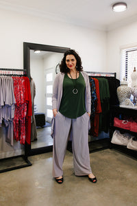AQUILA Wide Leg Pant in Pearl Allure