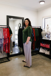 AQUILA Wide Leg Pant in Pearl Allure