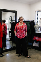 Load image into Gallery viewer, LUCIA Shaped Top in Red Flora
