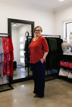 Load image into Gallery viewer, LUCIA Shaped Top in Terracotta Allure
