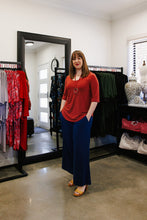 Load image into Gallery viewer, LUCIA Shaped Top in Terracotta Allure
