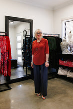 Load image into Gallery viewer, LUCIA Shaped Top in Terracotta Allure
